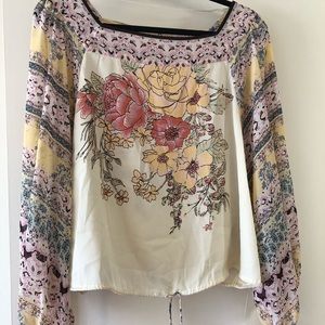 NWT Free People Floral Blouse